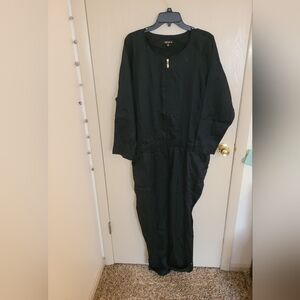 Iman Black Full Length Jumpsuit NWOT womens Size 1XP